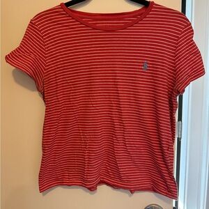 Polo by Ralph Lauren Red White Crop Tee
